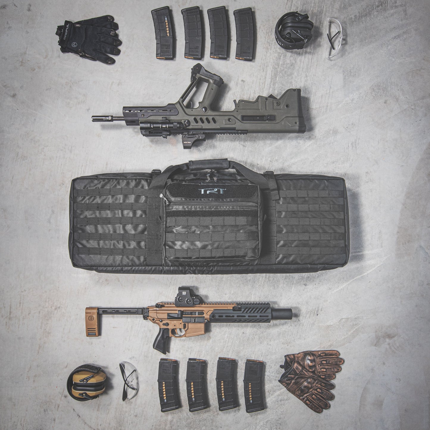 TRT 36" Soft Double Rifle Case w/ Molle, Black