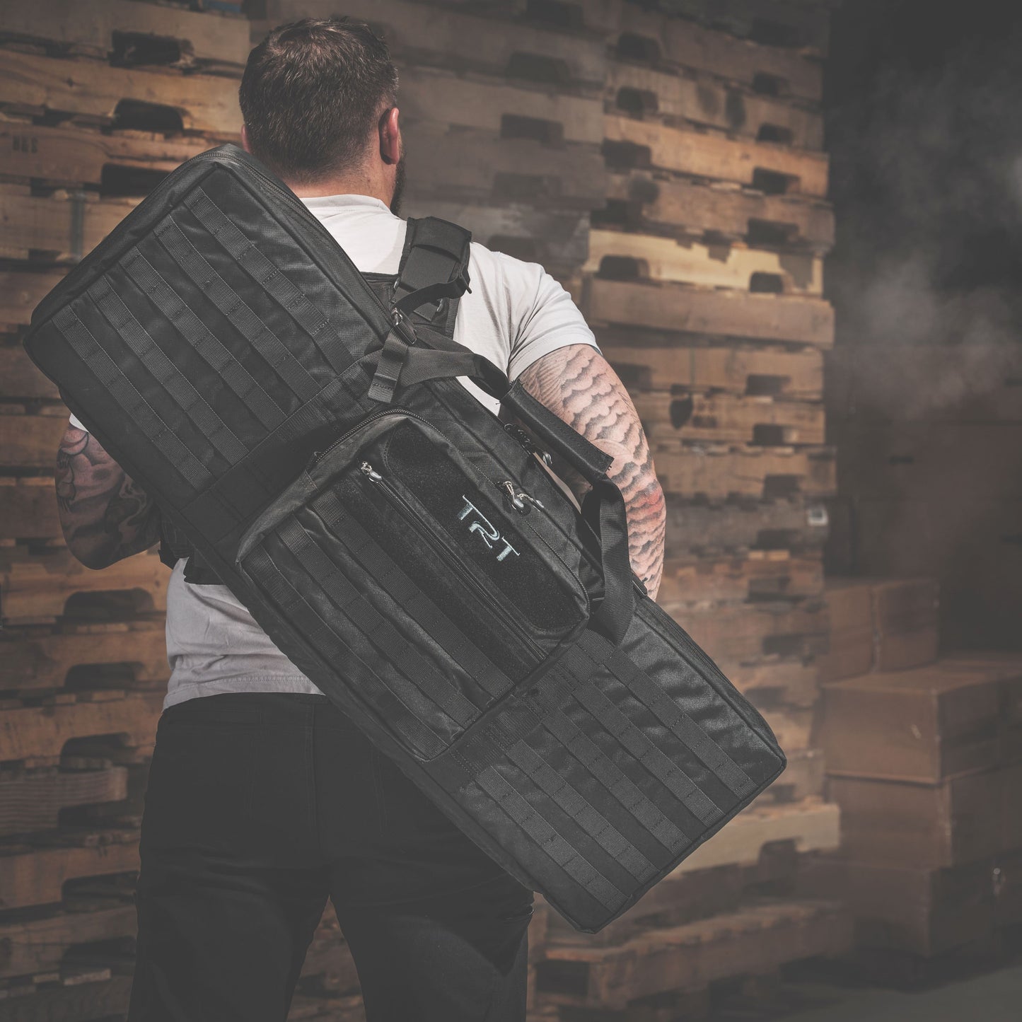 TRT 36" Soft Double Rifle Case w/ Molle, Black
