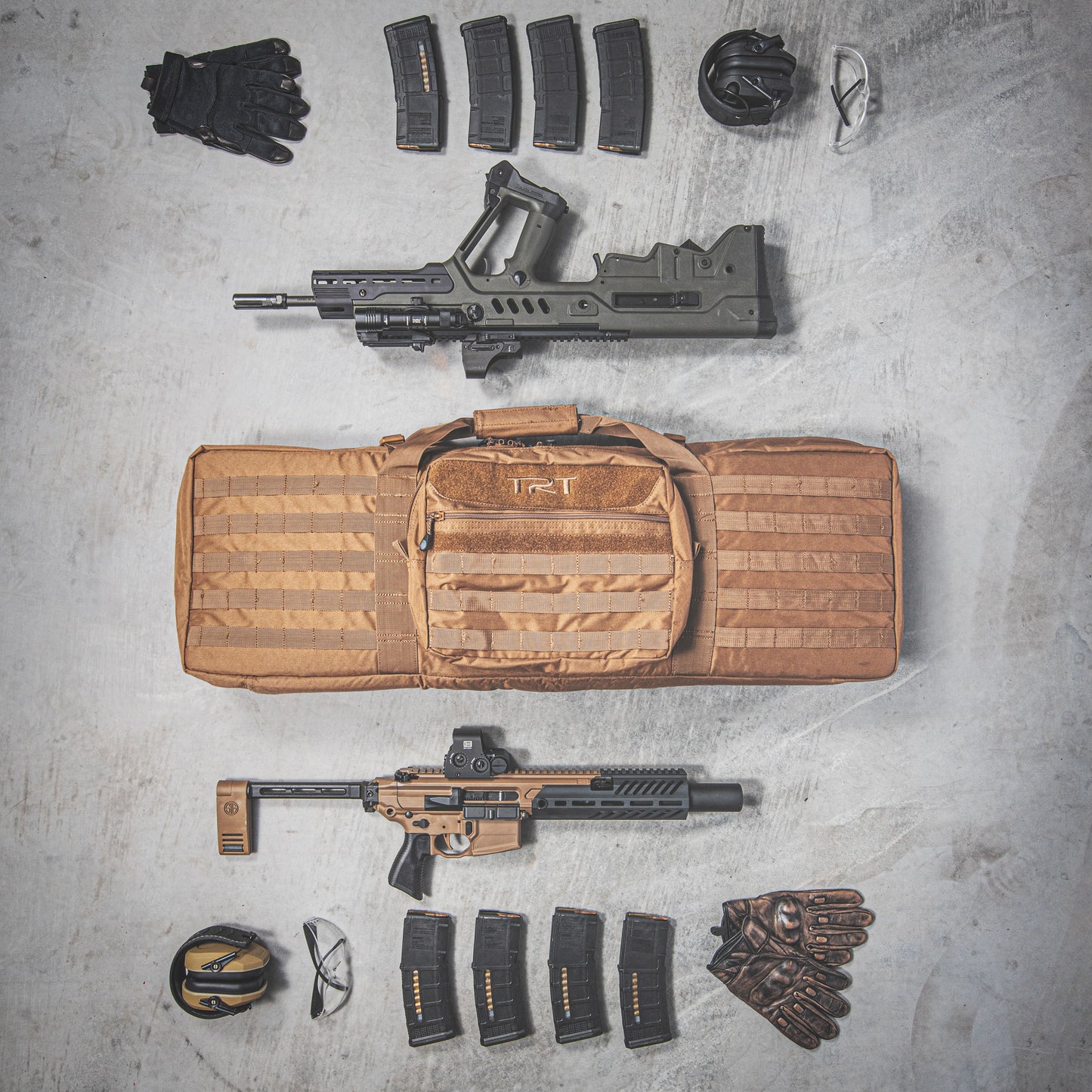 TRT 36" Soft Double Rifle Case w/ Molle, Black