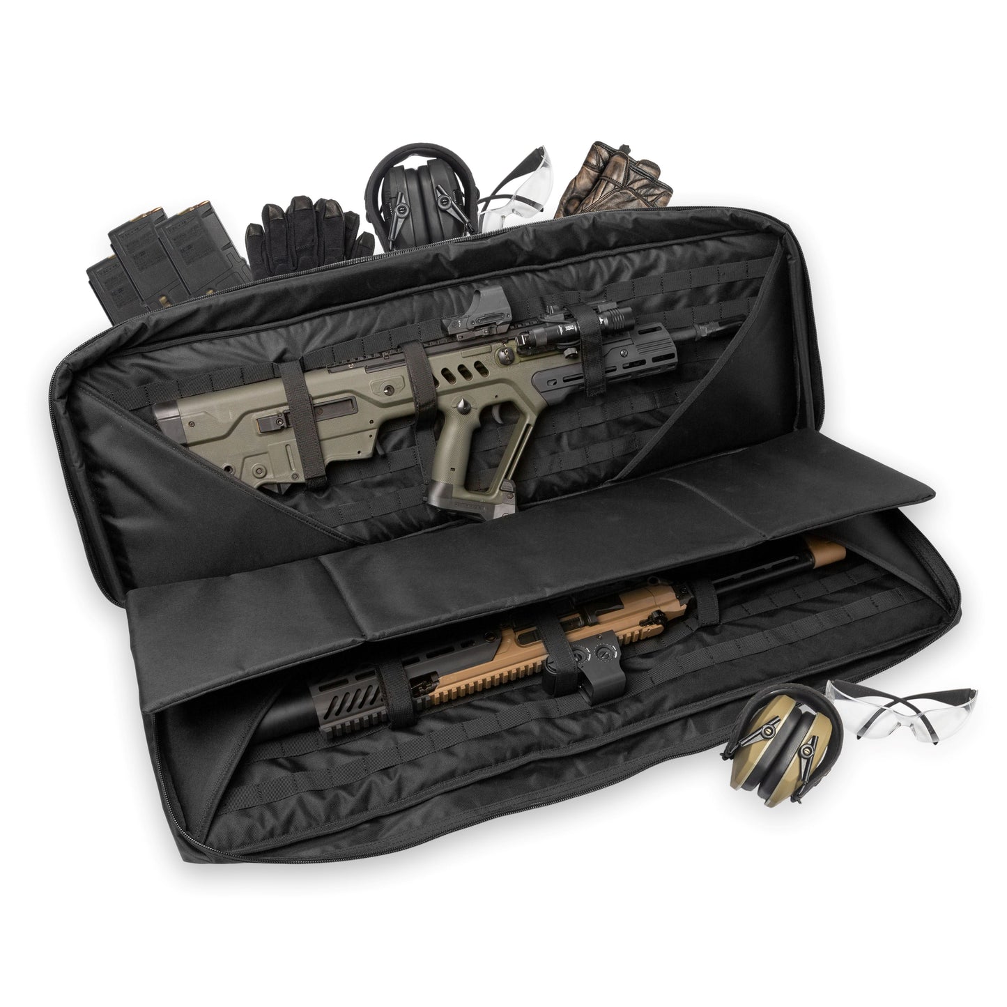 TRT 36" Soft Double Rifle Case w/ Molle, Black