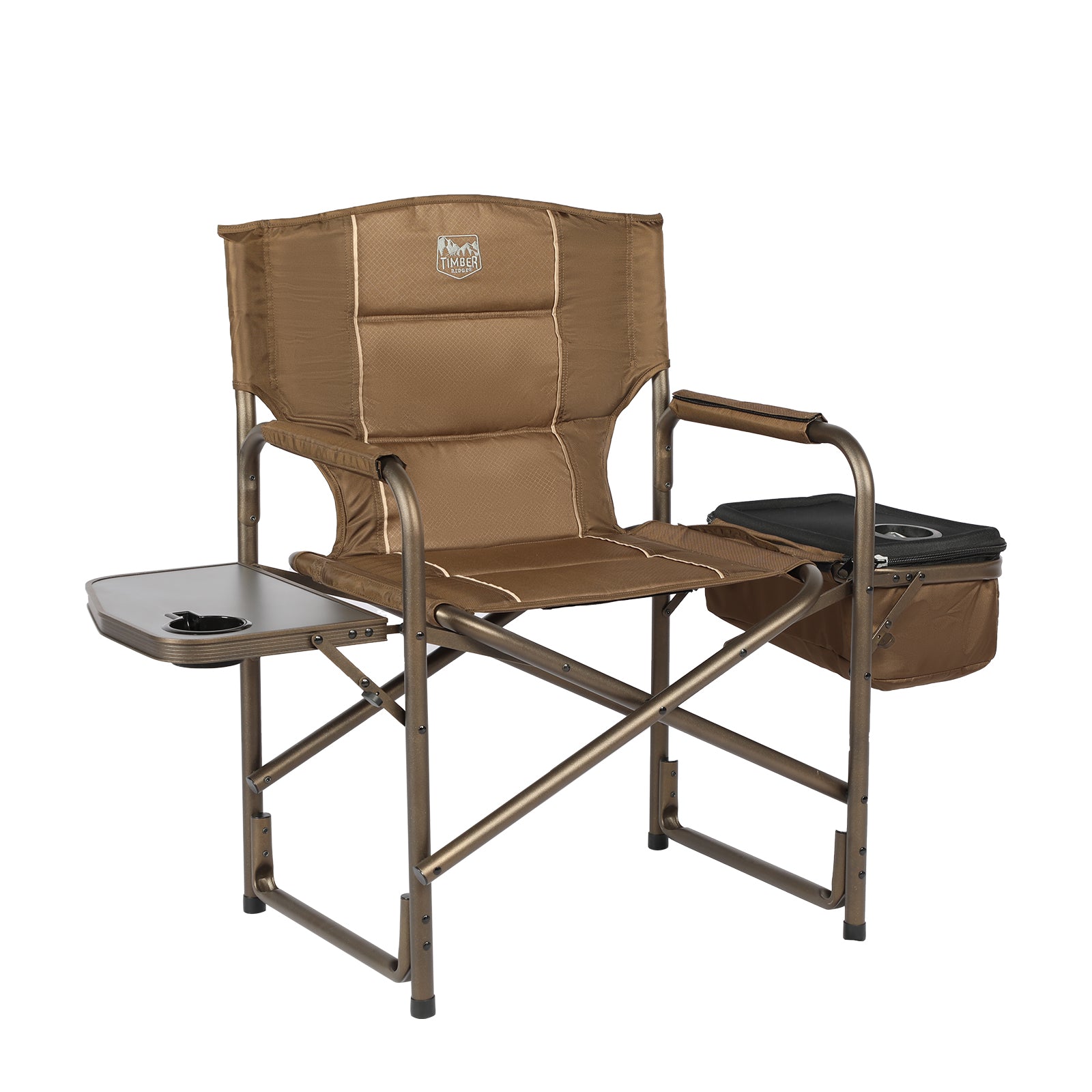 Timber Ridge Folding Director's Chair Camping Chair With Side