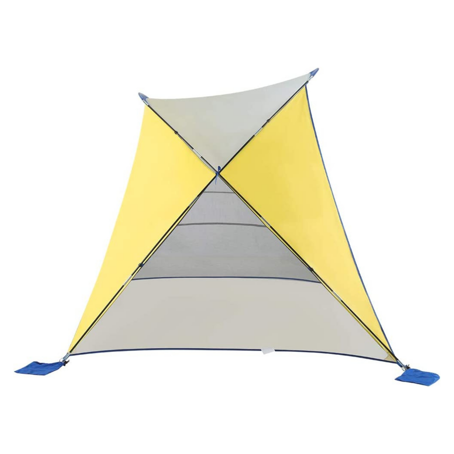 Portal® 9' x 6' Easy-Up Sun Shelter with Included Carry Bag, Yellow/Blue