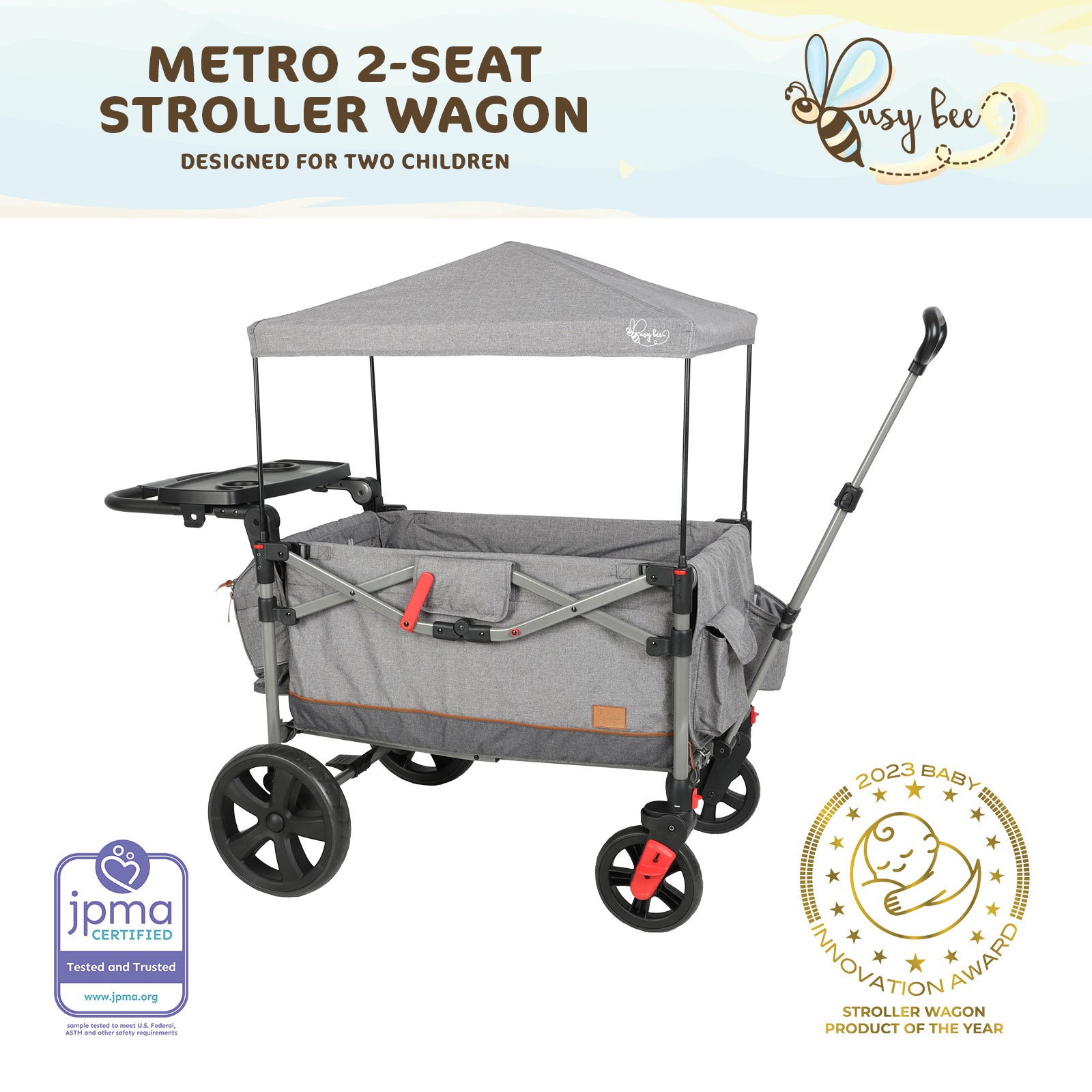 Busy Bee Metro 2 Seat Stroller Wagon for Kids Shop Westfield Outdoors