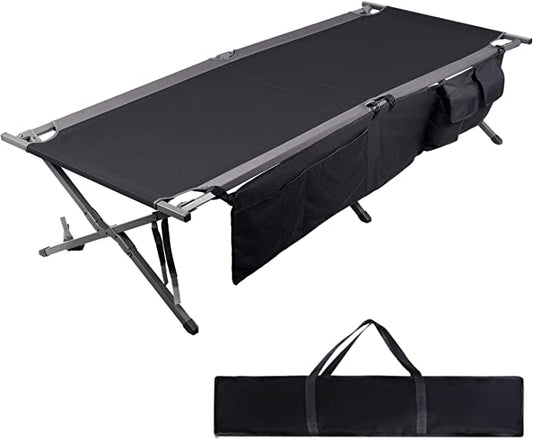 Portal® XL Folding Camping Cot, Black