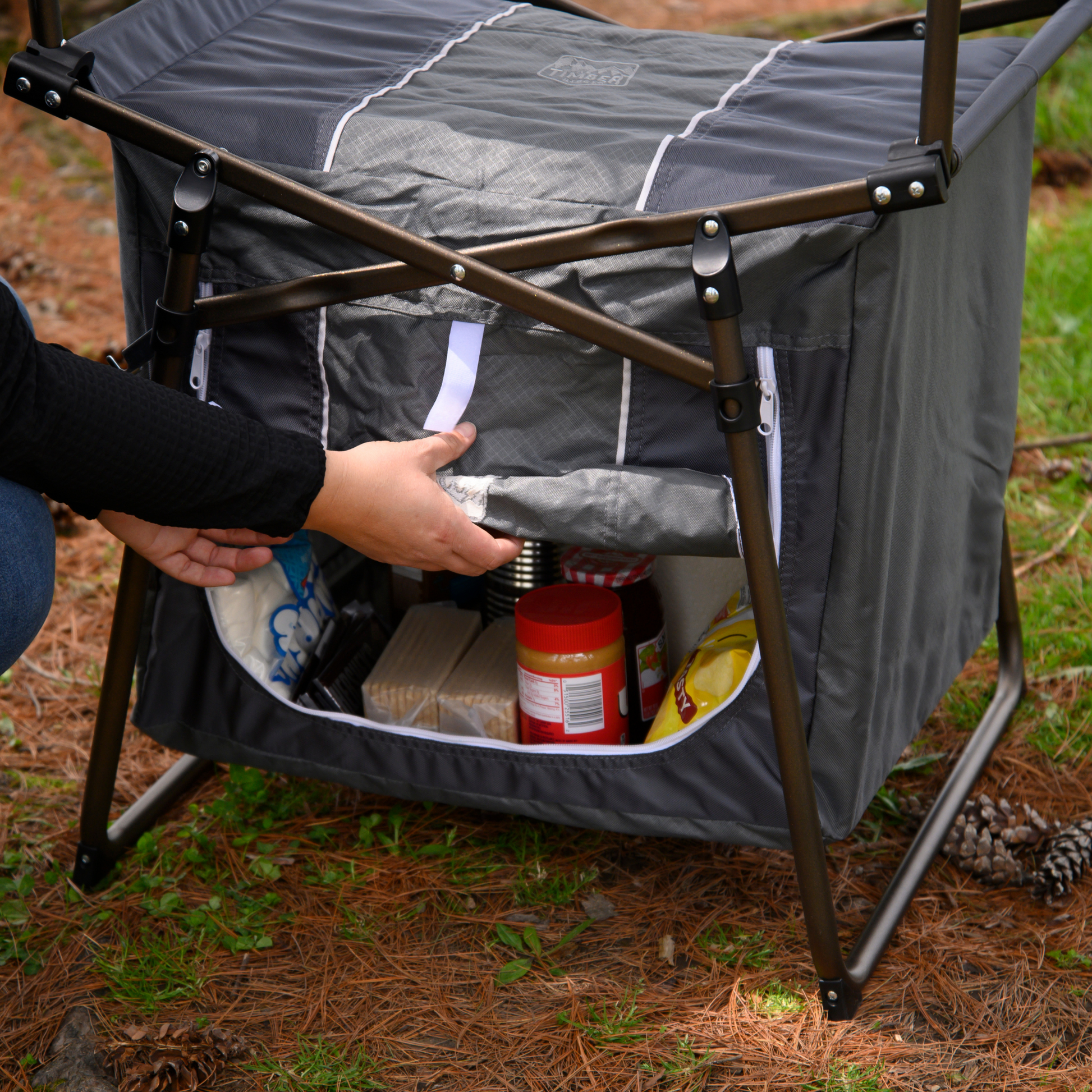 Timber Ridge Poplar Camp Table Gray