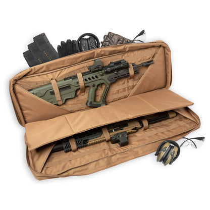 TRT 36" Soft Double Rifle Case w/ Molle, Coyote