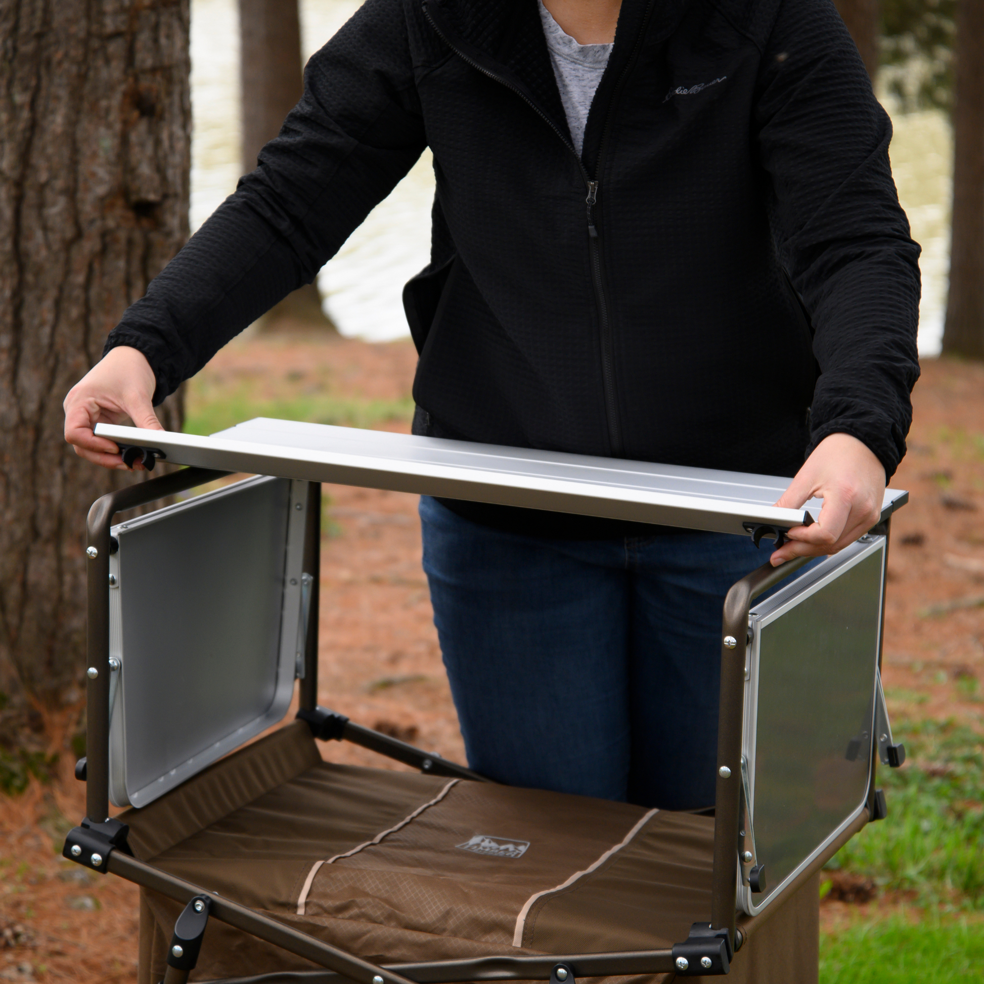 Timber Ridge Poplar Portable Camp Table Brown Shop Westfield